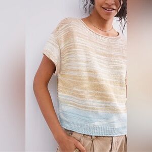 Anthropologie Daily Practice Off-The-Shoulder Knit Top Sweater Size M